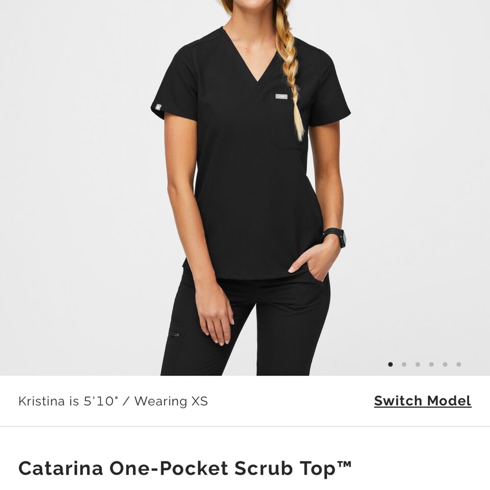 One pocket scrub top